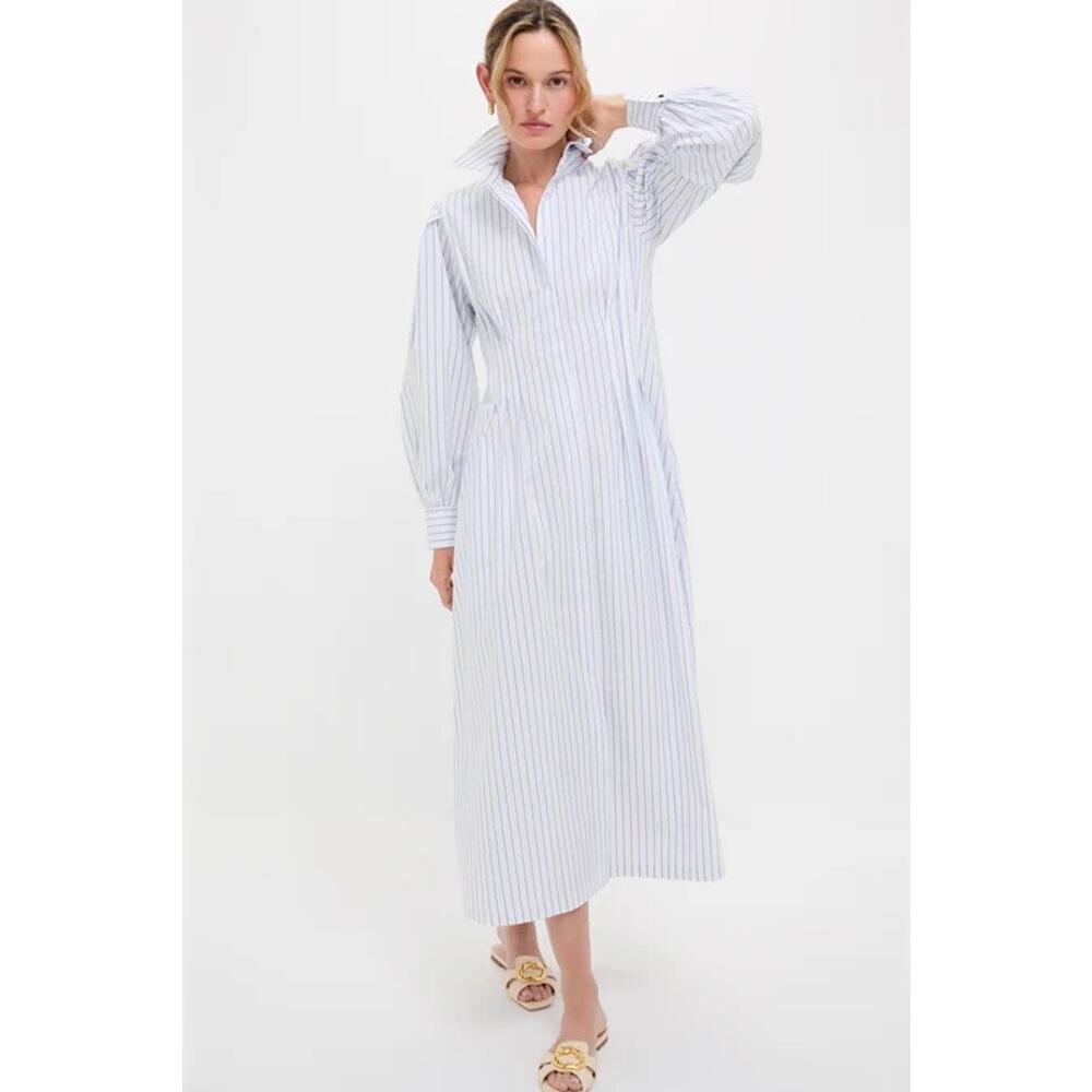 TUCKERNUCK White and Blue Stripe Corinne Dress SZ XL NWT Retail $228 Tuckernuck
